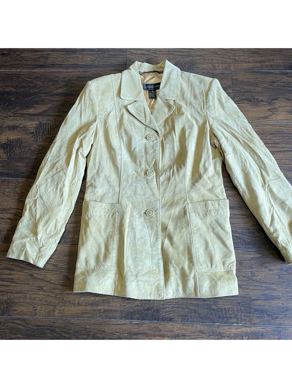 Classiques Entier Vintage Camel Brown Boho Festival Suede Leather Jacket Small